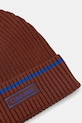 Calvin Klein czapka z domieszką wełny dziecięca LV04D8054G brązowy AW25