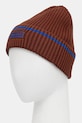 Akcesoria Calvin Klein czapka z domieszką wełny dziecięca LV04D8054G brązowy