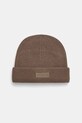 Calvin Klein czapka z dodatkiem wełny wełna brązowy LV04D8058G