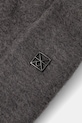 Akcesoria Calvin Klein czapka z dodatkiem wełny LV04D8067G szary