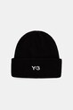 Y-3 czapka z dodatkiem wełny Cl Beanie gruba czarny JW8963