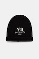 Вълнена шапка Y-3 Knit Beanie щампа черен JX8308