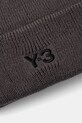 Y-3 czapka z dodatkiem wełny Beanie KC0445 szary AW25