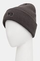 Akcesoria Y-3 czapka z dodatkiem wełny Beanie KC0445 szary