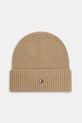 Tommy Hilfiger czapka kaszmirowa pozostałe beżowy AM0AM13586