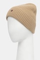 Tommy Hilfiger czapka kaszmirowa AM0AM13586 beżowy AW25