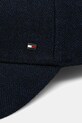 Tommy Hilfiger czapka z daszkiem z wełną AM0AM13784 granatowy AW25