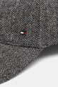 Tommy Hilfiger czapka z daszkiem z wełną AM0AM13784 szary AW25