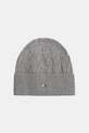 Tommy Hilfiger czapka z dodatkiem wełny cienka szary AM0AM13588