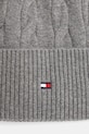 Tommy Hilfiger czapka z dodatkiem wełny AM0AM13588 szary NC25