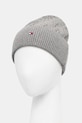 Akcesoria Tommy Hilfiger czapka z dodatkiem wełny AM0AM13588 szary