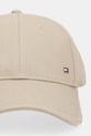 Tommy Hilfiger czapka z daszkiem bawełniana AM0AM13801 beżowy AW25