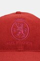 Tommy Hilfiger czapka z daszkiem wełniana AM0AM13827 czerwony AW25