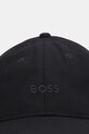 BOSS Orange czapka z daszkiem z dodatkiem wełny 50550619 czarny AW25