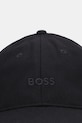 BOSS Orange czapka z daszkiem z dodatkiem wełny 50550619 czarny AW25