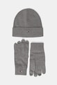 Tommy Hilfiger czapka i rękawiczki z domieszką kaszmiru 2-pack z domieszką wełny szary AM0AM13806