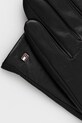 Tommy Hilfiger mănuși de piele AM0AM13808 negru NC25