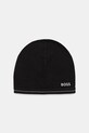 BOSS Green czapka z dodatkiem wełny cienka czarny 50550255