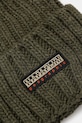 Akcesoria Napapijri czapka z domieszką wełny Fea 2 NP0A4GKAG0A1 zielony