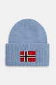 Napapijri wool blend beanie F-Evei medium thickness blue NP0A893PI841