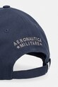 Akcesoria Aeronautica Militare czapka z daszkiem bawełniana HA1100UCT02848 granatowy