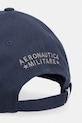 Akcesoria Aeronautica Militare czapka z daszkiem bawełniana HA1100UCT02848 granatowy