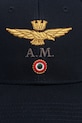 Памучна шапка с козирка Aeronautica Militare HA1100UCT02848 тъмносин AW25