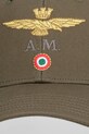 Aeronautica Militare czapka z daszkiem bawełniana HA1100UCT02848 zielony SS26
