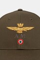 Aeronautica Militare czapka z daszkiem bawełniana HA1100UCT02848 zielony AW25