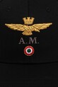Памучна шапка с козирка Aeronautica Militare HA1100UCT02848 черен AW25