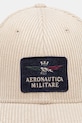 Aeronautica Militare cappello con visiera in velluto a coste HA1231UCT04238 beige AW25