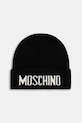 Vlnená čiapka Moschino hrubá čierna M5875.60808