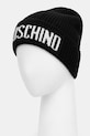 Vlnená čiapka Moschino M5875.60808 čierna AW25