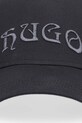 Βαμβακερό καπέλο του μπέιζμπολ HUGO 50550608 μαύρο AW25