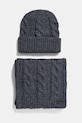 Σκούφος και κασκόλ Barbour άλλο σκούρο μπλε MGS0096