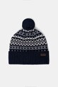 Barbour czapka z domieszką wełny z domieszką wełny granatowy MHA0907