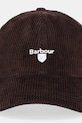 Menčestrová baseballová čiapka Barbour Preston Cord MHA0911 hnedá AW25