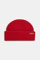 Barbour czapka z domieszką wełny Mosely Beanie Hat średniej grubości bordowy MHA0879RE59
