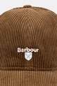 Barbour czapka z daszkiem bawełniana Preston Cord Cap MHA0911BE51 beżowy AW25