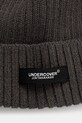 Akcesoria Undercover czapka z domieszką wełny Beanie UC2E4H02 szary