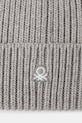 Akcesoria United Colors of Benetton czapka z dodatkiem wełny 12PAUA00X szary