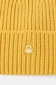 Akcesoria United Colors of Benetton czapka z dodatkiem wełny 12PAUA00X żółty