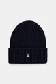 United Colors of Benetton czapka z dodatkiem wełny średniej grubości granatowy 12PAUA00X