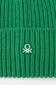 Akcesoria United Colors of Benetton czapka z dodatkiem wełny 12PAUA00X zielony