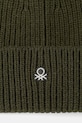 Akcesoria United Colors of Benetton czapka z dodatkiem wełny 12PAUA00X zielony