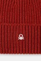 Akcesoria United Colors of Benetton czapka z dodatkiem wełny 12PAUA00X pomarańczowy