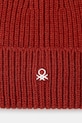Akcesoria United Colors of Benetton czapka z dodatkiem wełny 12PAUA00X pomarańczowy