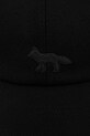 Maison Kitsuné czapka z daszkiem z dodatkiem wełny Profile Fox Wool PW06111WM2023 czarny AW25