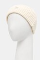 Maison Kitsuné czapka wełniana Baby Fox Beanie PW06102KT1022 beżowy AW25