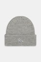 Maison Kitsuné czapka wełniana Baby Fox Beanie gładkie szary PW06102KT1022